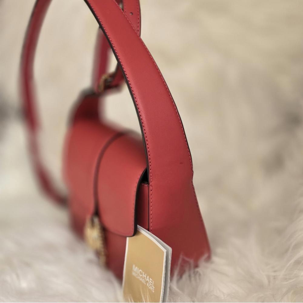 Michael Kors Lyra Small Flap Crossbody Leather Handbag - Picture 5 of 7